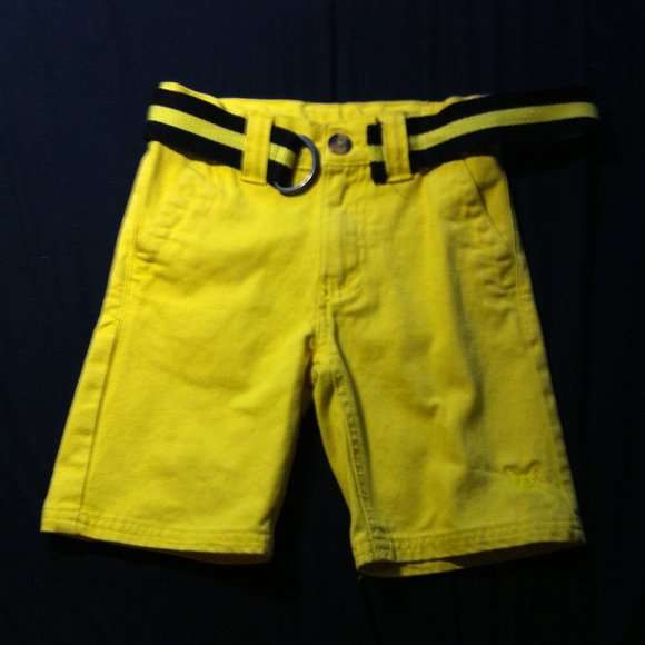 3T Yellow Shorts With Belt - Picture 1 of 5